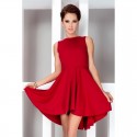 Dámské asymetrické šaty Exclusive bez rukávu červené