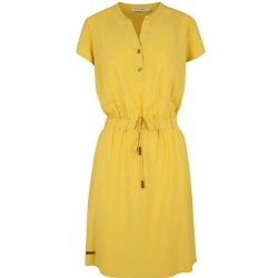 Dámské žluté šaty s tkanicí